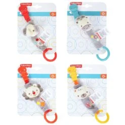 Fisher Price Plush Animal Pacifier Holder With Clothing Clip