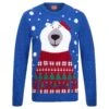 Mens Christmas Jumper Polar Bear Flashing LED Lights Snowflakes -Halloween Supply Store SRG1A15859 A 1 opt