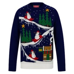 Mens To The Pub Snowman Christmas Jumper -Halloween Supply Store SRG1A17077 F 1.opt