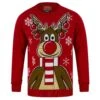 Mens Christmas Jumper Festive Rudolph With Scarf -Halloween Supply Store SRG1A17087 F 1.opt