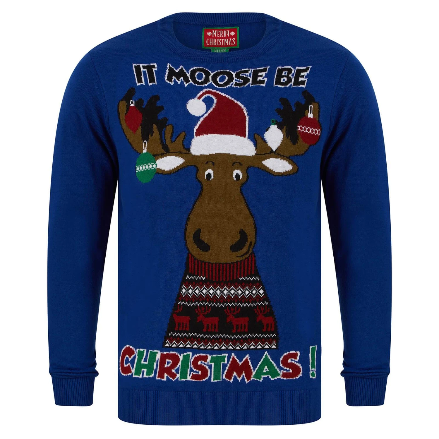Mens It Moose Be Christmas Festive Xmas Jumper 3 Mens It Moose Be Christmas Festive Xmas Jumper