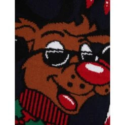 Kids Reindeer Christmas Jumper Cool Sunglasses Rudolph -Halloween Supply Store SRG2A17152 A 3.opt