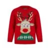 Kids LED Faux Fur Rudolph Christmas Jumper Light Up 1 Kids LED Faux Fur Rudolph Christmas Jumper Light Up -Halloween Supply Store SRG2A17411 F.opt