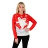 Ladies Christmas Jumper Polar Bear Ice Skating Red -Halloween Supply Store SRG3A15865 A 1 opt