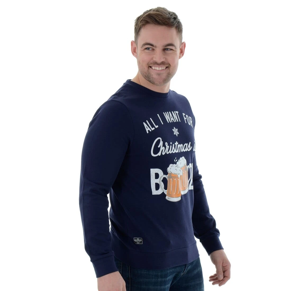 Mens Novelty Christmas Jumper Sweatshirt All I Want Is Booze 5 Mens Novelty Christmas Jumper Sweatshirt All I Want Is Booze - Image 3