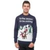 Mens Christmas Jumper Rude Reindeer Xmas Navy Adult Party Fun -Halloween Supply Store VISMW05943NVY 1600 1 48657.1541666106.1100.1100