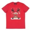 Mens Red Christmas T-Shirt With Reindeer & Baubles Print -Halloween Supply Store VISMW06034RED 1600 1 64296.1541781213.1100.1100