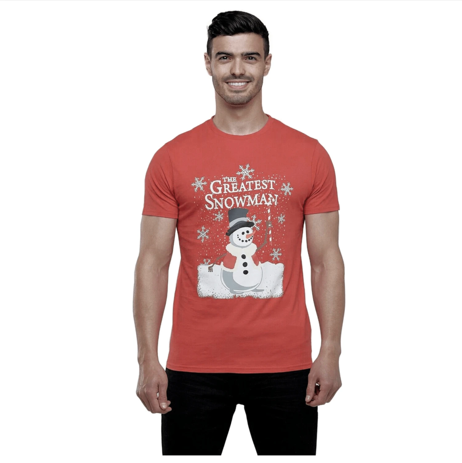 Mens Christmas T-Shirt Greatest Snowman Navy Xmas Party Tee 4 Mens Christmas T-Shirt Greatest Snowman Navy Xmas Party Tee - Image 2