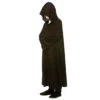 Kids Long Black Hooded Robe Fancy Dress Halloween Costume