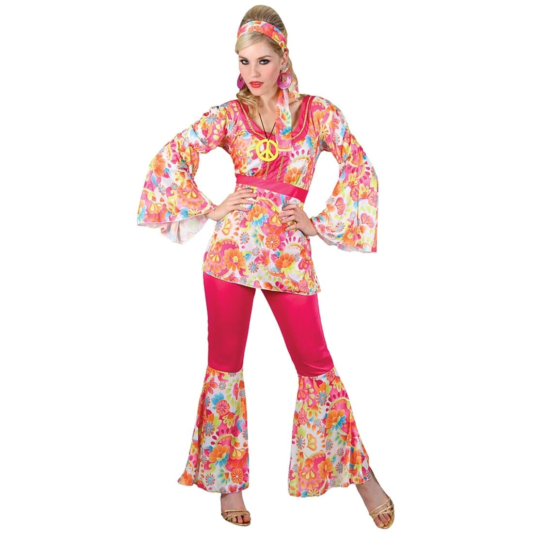Womens Hippie Honey Party Fancy Dress Halloween Costume 3 Womens Hippie Honey Party Fancy Dress Halloween Costume