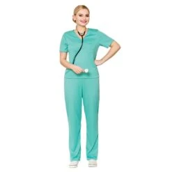 Womens ER Surgeon Scrubs Doctor Party Halloween Costume