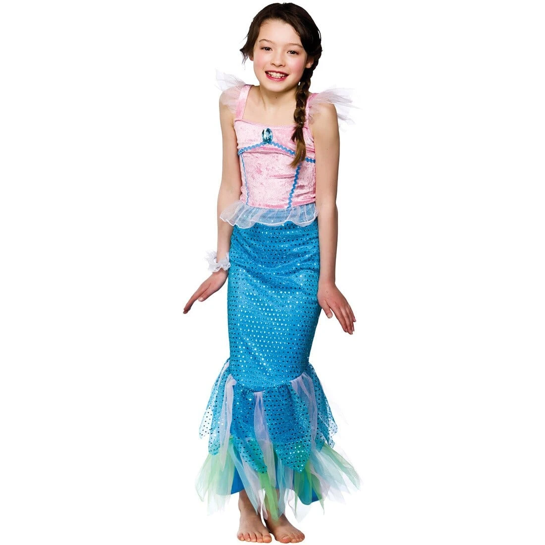 Girls Mystical Mermaid Fancy Dress Halloween Costume 3 Girls Mystical Mermaid Fancy Dress Halloween Costume