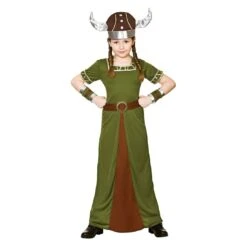 Girls Viking Princess Fancy Dress Halloween Costume