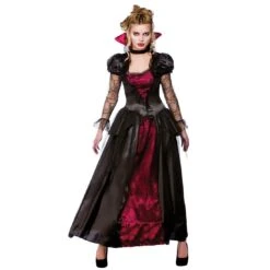 Womens Horror Vampire Queen Halloween Costume Fancy Dress
