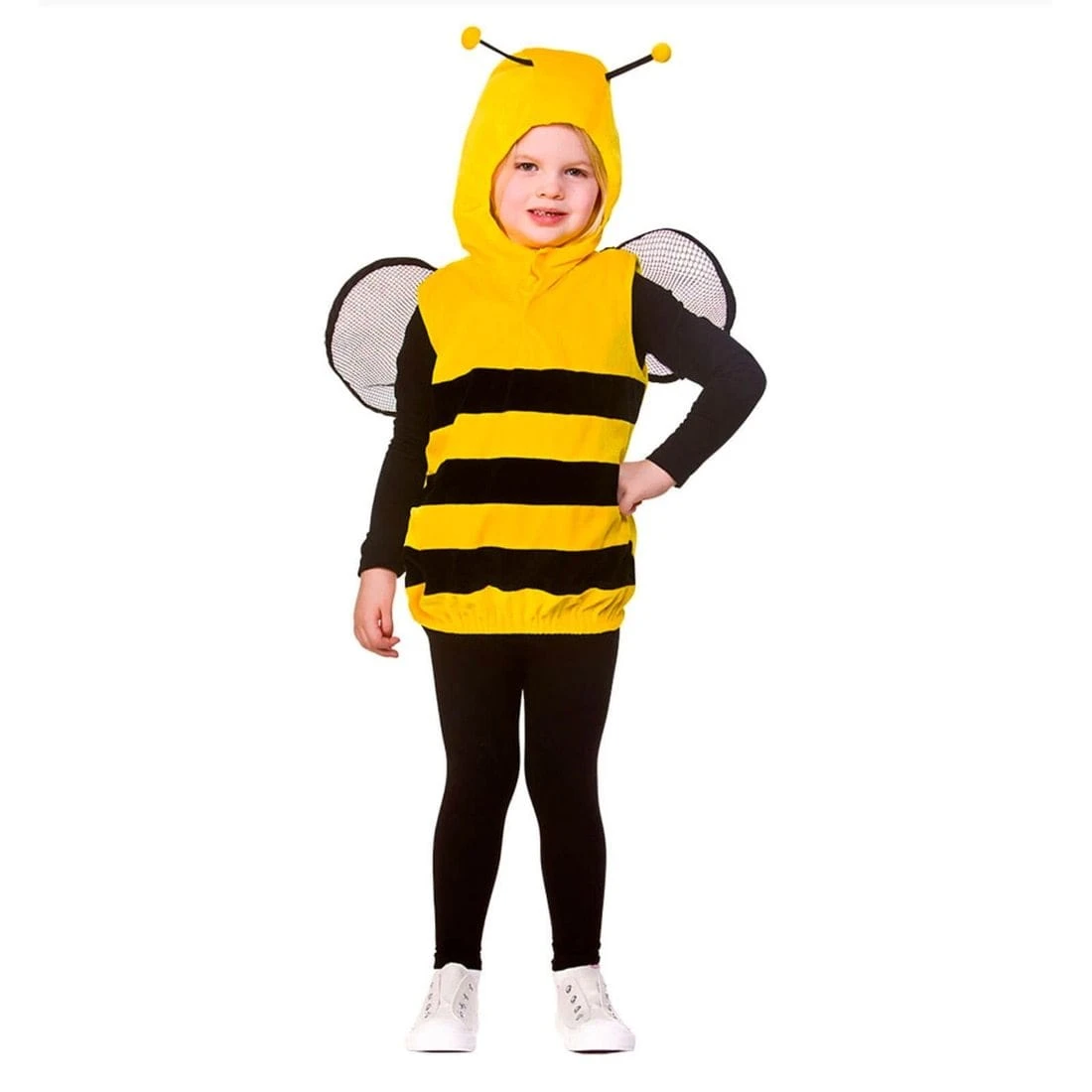 Childs Bumblebee Hooded Tabard Fancy Dress Costume Age 3-5 3 Childs Bumblebee Hooded Tabard Fancy Dress Costume Age 3-5
