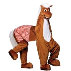 2 Man Pantomime Horse Full Body Mascot Fancy Dress Costume