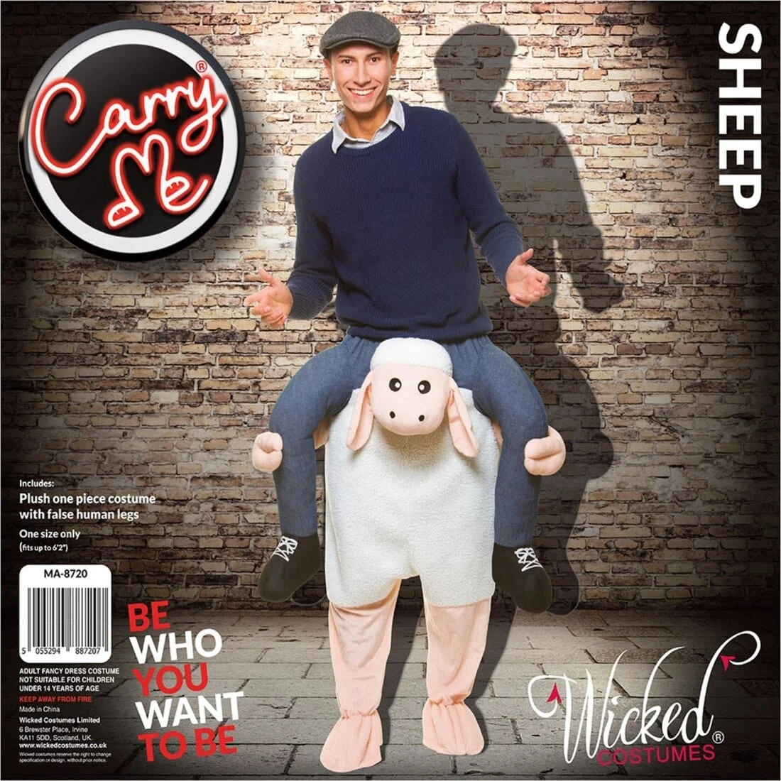 Adults Carry Me Sheep Costume Halloween Fancy Dress 4 Adults Carry Me Sheep Costume Halloween Fancy Dress - Image 2
