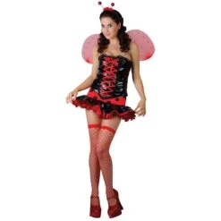 Womens Sexy Lovebug Ladybird Halloween Costume Outfit
