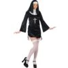 Womens Naughty Nun Sister Habit Convent Fancy Dress Costume