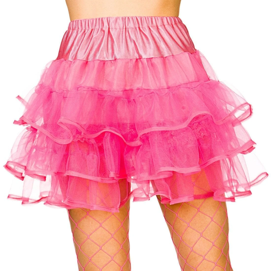Womens Neon Pink Ruffle Tutu Skirt Fancy Dress Accessory 3 Womens Neon Pink Ruffle Tutu Skirt Fancy Dress Accessory