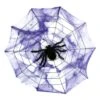 Purple LED Black Spider Halloween Decoration With Web 2 Purple LED Black Spider Halloween Decoration With Web -Halloween Supply Store XS5109 1600 1 47951.1506431774.1100.1100