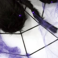 Purple LED Black Spider Halloween Decoration With Web -Halloween Supply Store XS5109 1600 3 43139.1506431313.1100.1100 fe8a8c85 f3b3 4b7d 9abd f41a66e84906