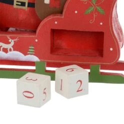 Santa Sleigh Wooden Christmas Calendar With Number Blocks -Halloween Supply Store XS5124 1600 3 84364.1508497091.1100.1100