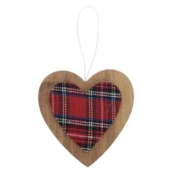 Set Of 6 Tartan Wooden Hanging Christmas Tree Decorations -Halloween Supply Store XS5263 1600 2 93431.1508510441.1100.1100