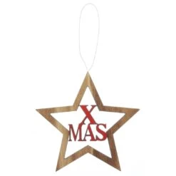 Set Of 6 Wooden Christmas Tree Decorations -Halloween Supply Store XS5265 1600 4 97201.1508510770.1100.1100