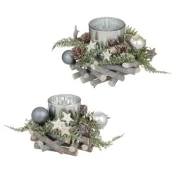 Round Wooden Tealight Candle Holder Christmas Decoration -Halloween Supply Store XS5765 Master 1600 1 04455.1536854237.1100.1100