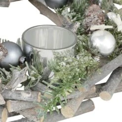 Wooden Wreath Tealight Candle Holder Christmas Decoration 30cm 12 Wooden Wreath Tealight Candle Holder Christmas Decoration 30cm -Halloween Supply Store XS5769 1600 3 40364.1536850169.1100.1100