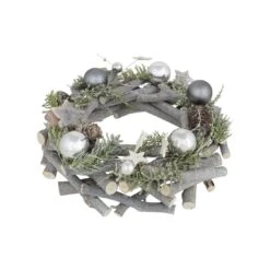 9" Pre-Lit Wooden Stick Wreath Christmas Xmas Decoration -Halloween Supply Store XS5771 1600 3 71815.1536851577.1100.1100