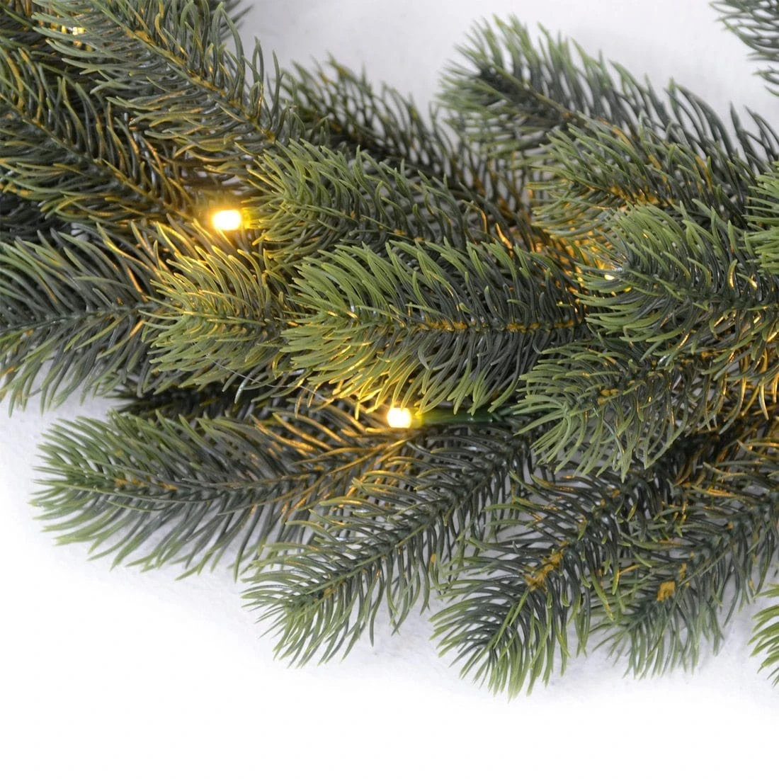 6ft Pre-Lit Green Christmas Garland Indoor/Outdoor With Timer 5 6ft Pre-Lit Green Christmas Garland Indoor/Outdoor With Timer - Image 3