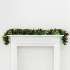 6ft Pre-Lit Decorated Artificial Christmas Garland With Timer -Halloween Supply Store XS5818 1 1600 68079.1536070656.1100.1100