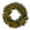 Christmas Wreath Large Pre-Lit 160 Lights Green Pine 1.2m (4ft) -Halloween Supply Store XS5822 1600 1 89719.1540816241.1100.1100