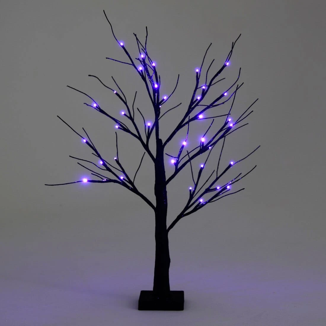Black Glitter Mini Halloween Twig Tree LED Lights 60cm 11 Black Glitter Mini Halloween Twig Tree LED Lights 60cm - Image 9