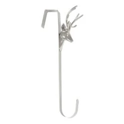 Christmas Wreath Hanger Reindeer Silver Metal Door Hook 35cm -Halloween Supply Store XS5835 1600 2 04225.1539771332.1100.1100