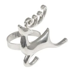 Set Of 4 Christmas Napkin Rings Silver Metal Table Decoration 12 Set Of 4 Christmas Napkin Rings Silver Metal Table Decoration -Halloween Supply Store XS5837 1600 2 39566.1539771677.1100.1100