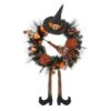 24" Orange Witch Halloween Wreath Sparkly Hanging Decoration -Halloween Supply Store XS5954 1600 1 59008.1533736149.1100.1100