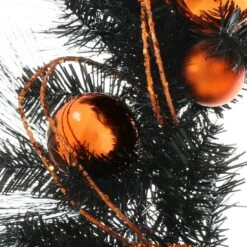 24" Orange Witch Halloween Wreath Sparkly Hanging Decoration -Halloween Supply Store XS5954 1600 6 56096.1533736149.1100.1100