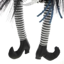 24" Silver Witch Halloween Wreath Glitter Hanging Decoration 9 24" Silver Witch Halloween Wreath Glitter Hanging Decoration -Halloween Supply Store XS5956 1600 3 85911.1533733265.1100.1100