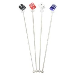 Set Of 4 Swizzle Sticks Cocktail Stirrers Stainless Steel -Halloween Supply Store XS5988 1600 2 opt 45271.1586163469.1100.1100