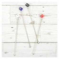 Set Of 4 Swizzle Sticks Cocktail Stirrers Stainless Steel -Halloween Supply Store XS5988 1600 3 opt 47338.1586163401.1100.1100