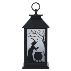 Cackle & Co Black Halloween Design Lantern With Lights -Halloween Supply Store XS6361 1600 3 28938.1564660696.1100.1100