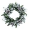 50cm Artificial Snow Flocked Xmas Wreath With Pine Cones -Halloween Supply Store XS6417 1600 1 56762.1569486246.1100.1100