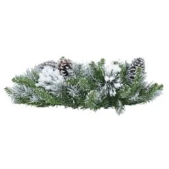 50cm Artificial Snow Flocked Xmas Wreath With Pine Cones -Halloween Supply Store XS6417 1600 3 67090.1569486241.1100.1100