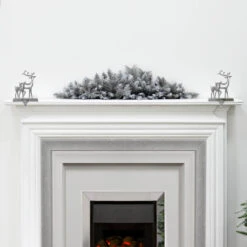 60cm Sparkling Silver Glitter Swag Christmas Decoration