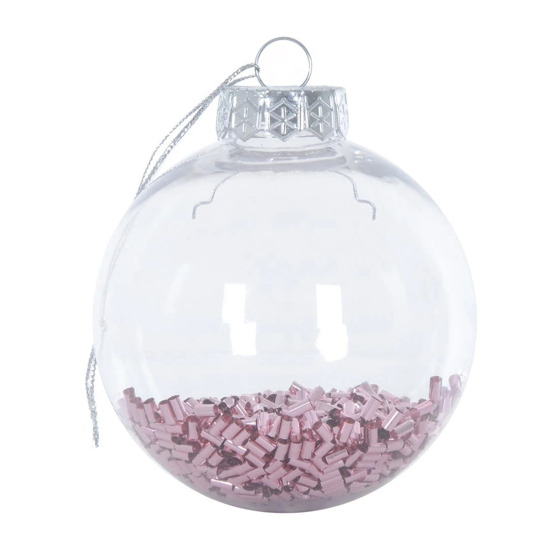 9pk Metallic Foil Filled Shaker Christmas Tree Baubles 8cm 5 9pk Metallic Foil Filled Shaker Christmas Tree Baubles 8cm - Image 3
