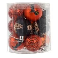 12pk Mini Halloween Decorative Baubles 4cm -Halloween Supply Store XS6473 2 opt