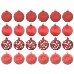 24pk Mixed Metallic Christmas Tree Baubles Bumper Set 8cm -Halloween Supply Store XS6475 1600 2 10596.1592469815.1100.1100